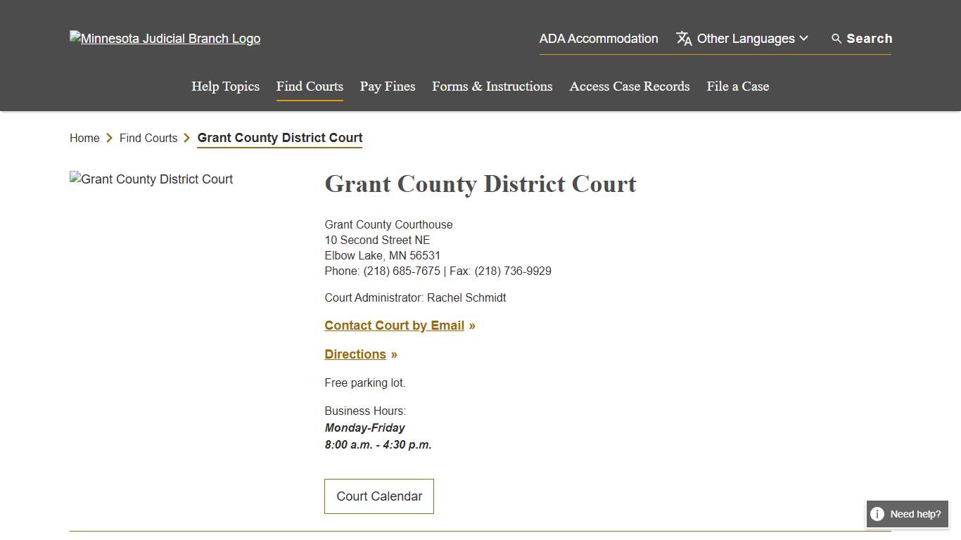 Grant County District Court